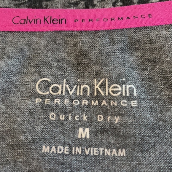 Calvin Klein Performance QuickDry Blk Marbled Top - Picture 8 of 9